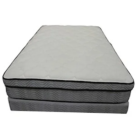 Queen Euro Top Innerspring Mattress and Eco-Wood Foundation